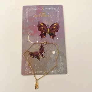 Bluboho metamorphosis butterfly wing bracelet-14k gold